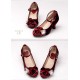 Iris Corolla Elizabeth Double Layer Velvet Shoes(Reservation/5 Colours/Full Payment Without Shipping)